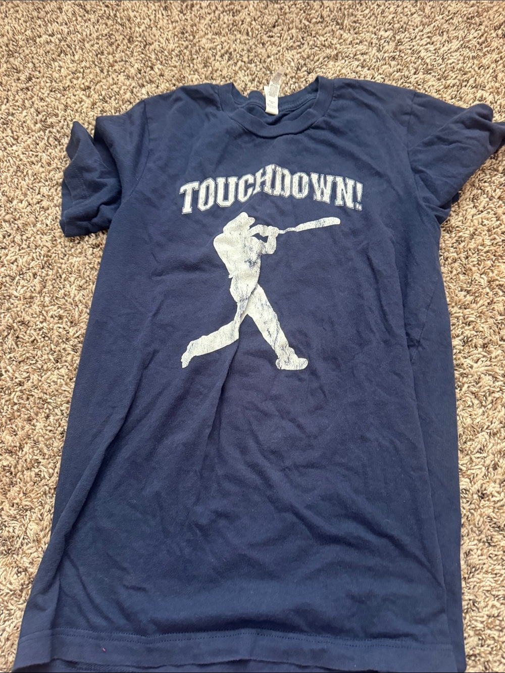 Gildan Navy Blue 'Touchdown!' Short Sleeve Tee